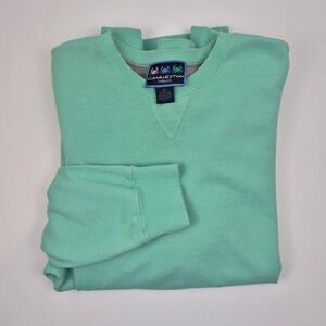 Charleston Threads Mens XL Crew Neck Sweatshirt Pullover Green Cotton Blend